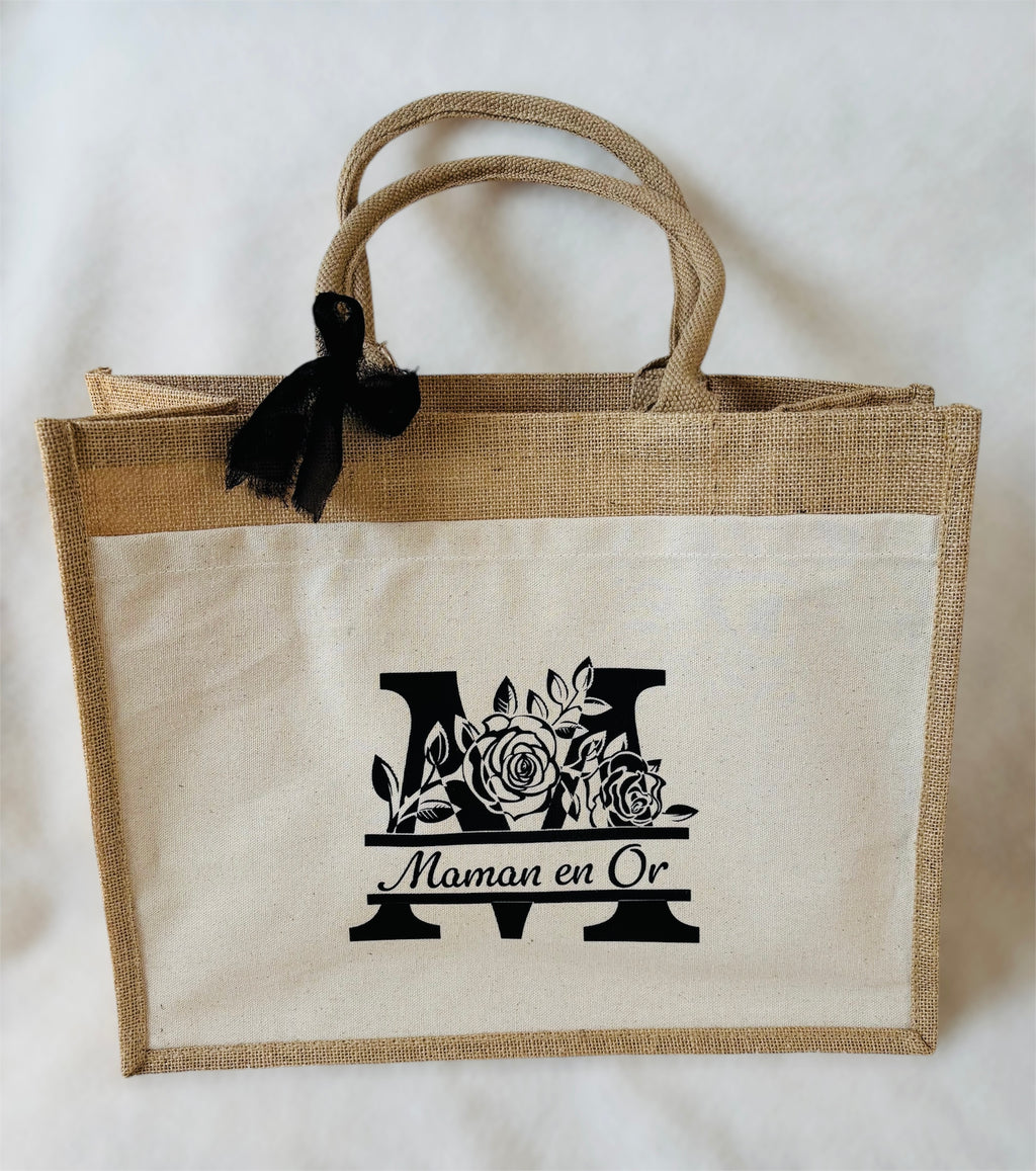 Cabas maman, mamie ou marraine en OR